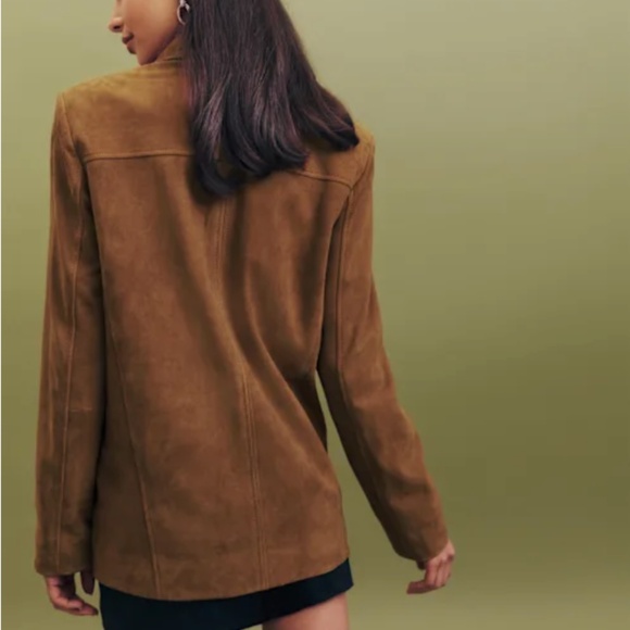Reformation Veda Lincoln Suede Shirt Jacket - Picture 4 of 6